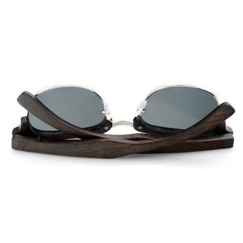Lunettes de soleil bois Clubmaster - All Black - The Wood Stock