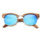 Lunettes de soleil bois Ray Ban Clubmaster - Blue - The Wood Stock