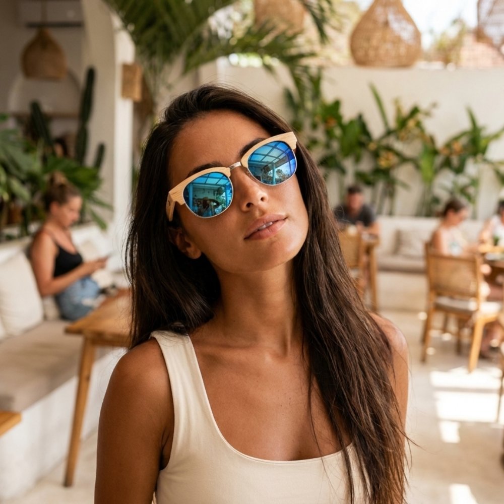 Lunettes de soleil bois  Ray Ban Clubmaster - Sea