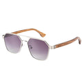 Lunettes en Bois Hexagonale - Tiral Gris