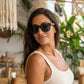 Lunettes de Soleil en Bois - Wayfarer Zebra Noir