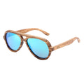 Lunettes en Bois Aviateur - Bleu
