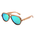 Lunettes en Bois Aviateur - Vert