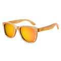 Lunettes en Bois Wayfarer - Bambou Ambre Orange