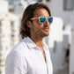 Lunettes en bois - Bambou Ambre Bleu