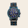 Montre en Bois Bleu - Griffed Blue