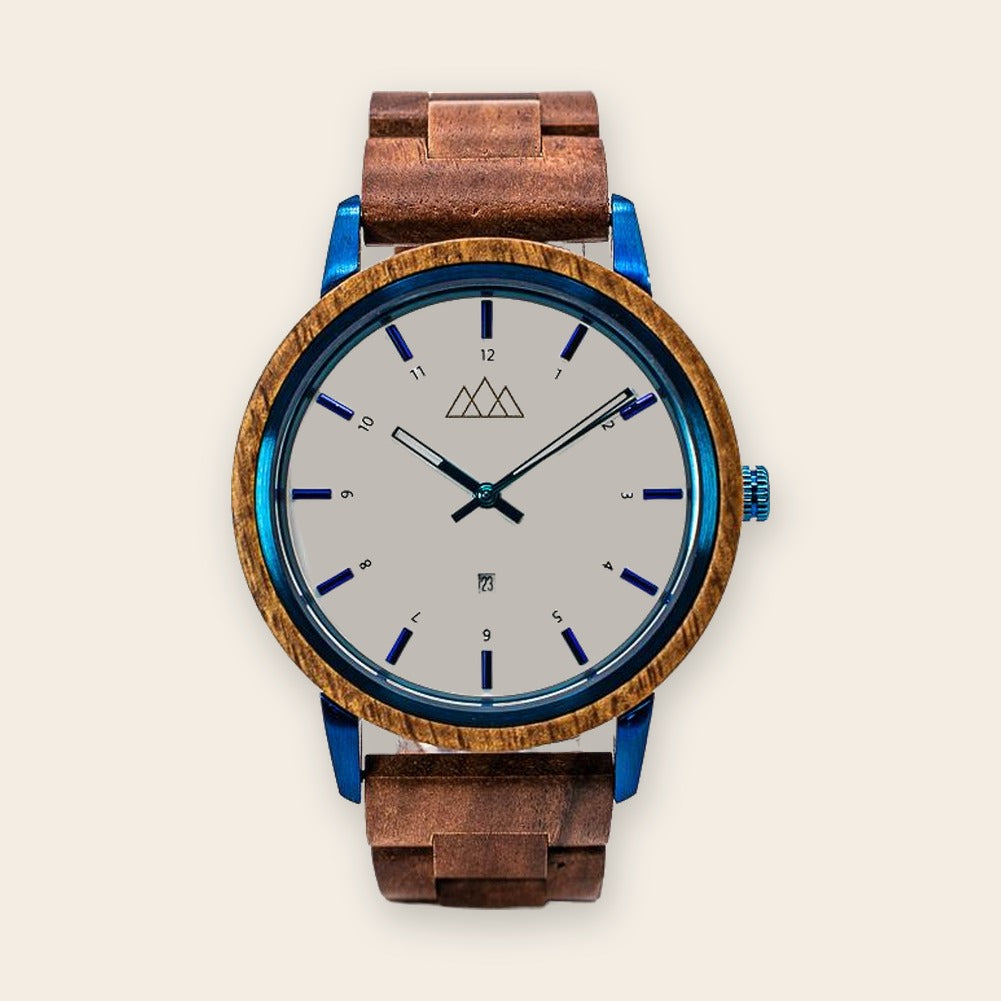 Montre bois cadran blanc Azuria – The Wood Stock