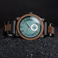 Montre bois cadran vert Teriol Green en situation, photo 2