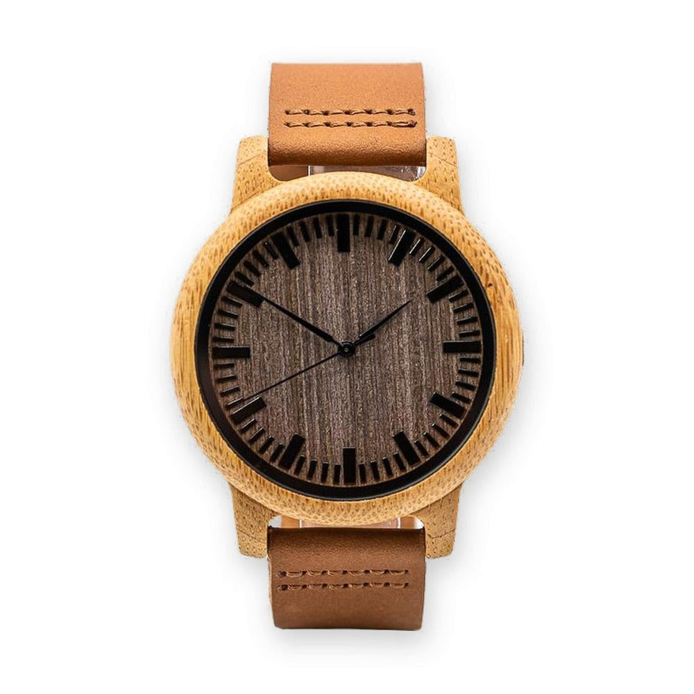 Montre Bois et Cuir - Dark