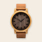 Montre bois et cuir Dark – The Wood Stock