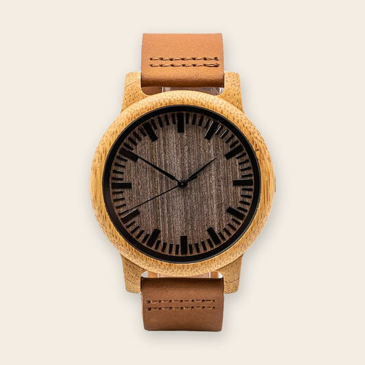 Montre bois et cuir Dark – The Wood Stock