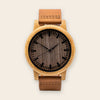 Montre Bois et Cuir - Dark