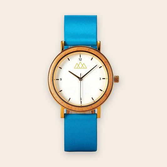 Montre en bois femme bleue Timeless Blue – The Wood Stock