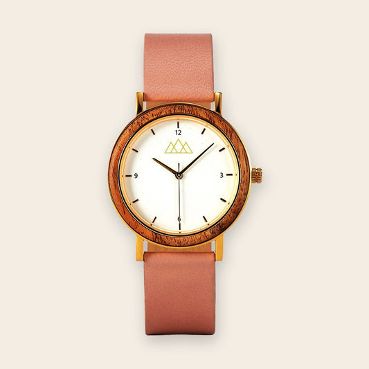 Montre en bois femme rose Timeless Pink – The Wood Stock