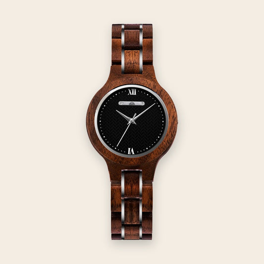 Montre en bois femme style Daily Noyer – The Wood Stock