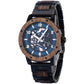 Montre en bois homme automatique squelette Pharow, vue 2 sur fond blanc