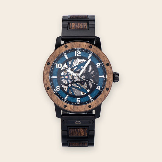 Montre en bois homme automatique squelette Pharow – The Wood Stock