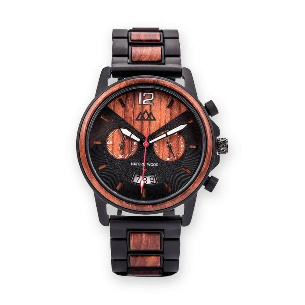 Montre en Bois Homme Bordeaux - Indiana Red