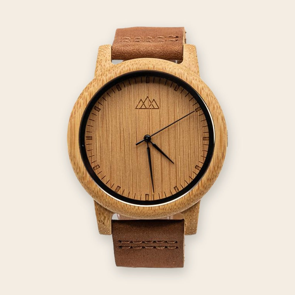 Montre en bois homme cuir Pur Line – The Wood Stock