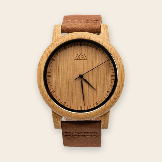 Montre en bois homme cuir Pur Line – The Wood Stock
