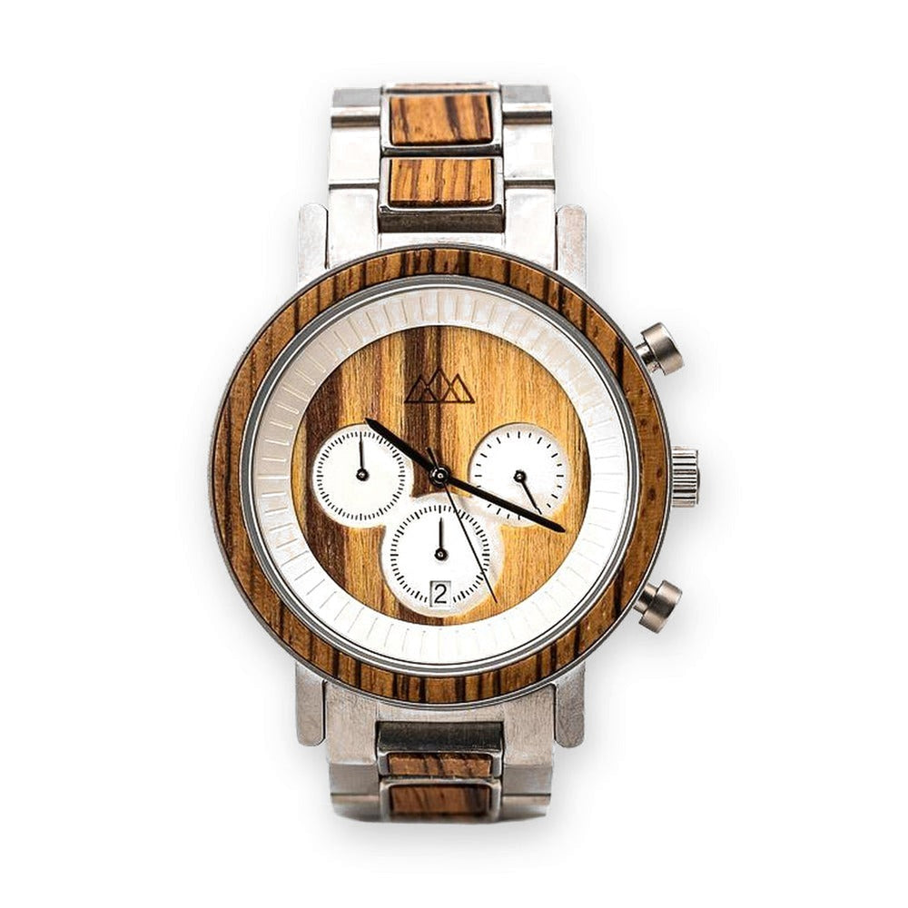 Montre en bois Homme - Lux Marshal Silver