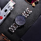 Montre en bois homme marbre Targone Noir en situation, photo 3