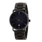 Montre en bois homme marbre Targone Noir, vue 2 sur fond blanc