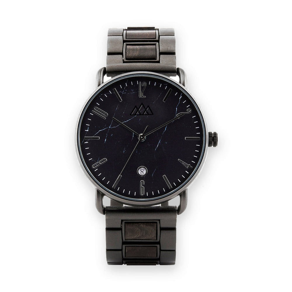 Montre en Bois Homme Marbre - Targone Noir