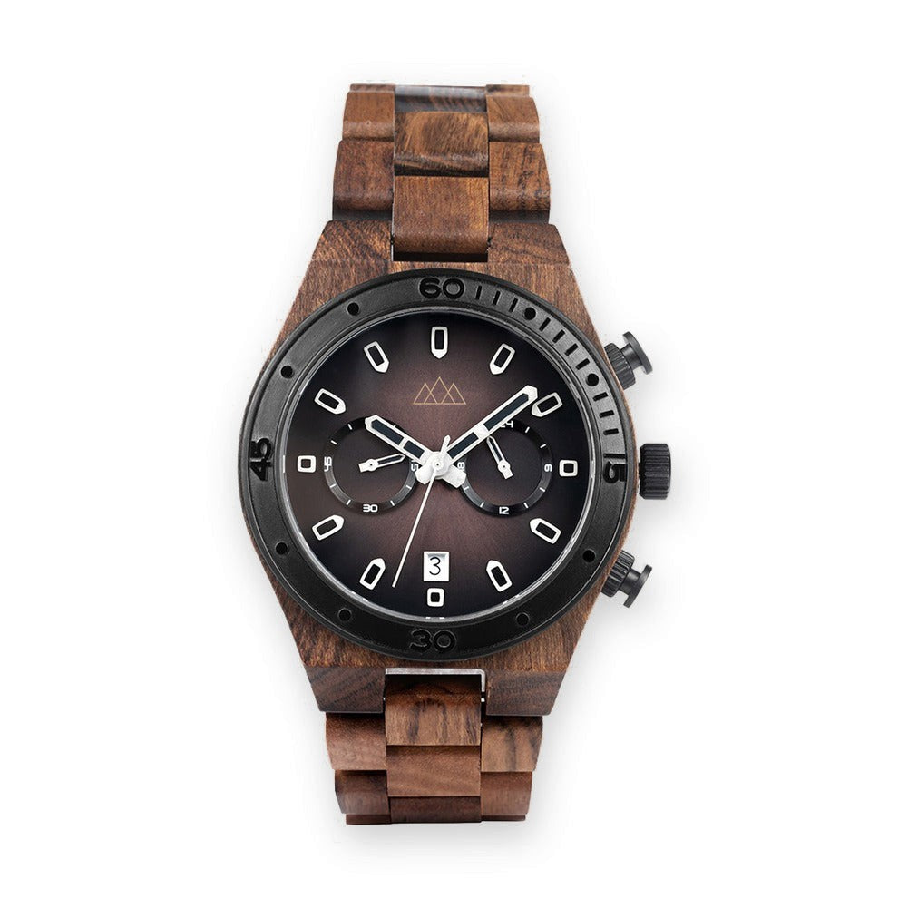 Montre en Bois Pour Homme Marron - Roadster Brown