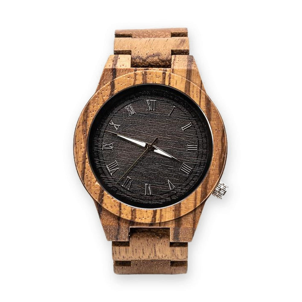 Montre en Bois Homme à Quartz - Roma Zebra