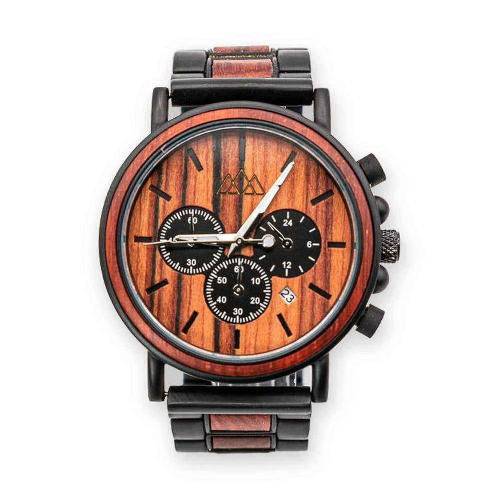 Montre en Bois Homme Rouge - Marshal Red
