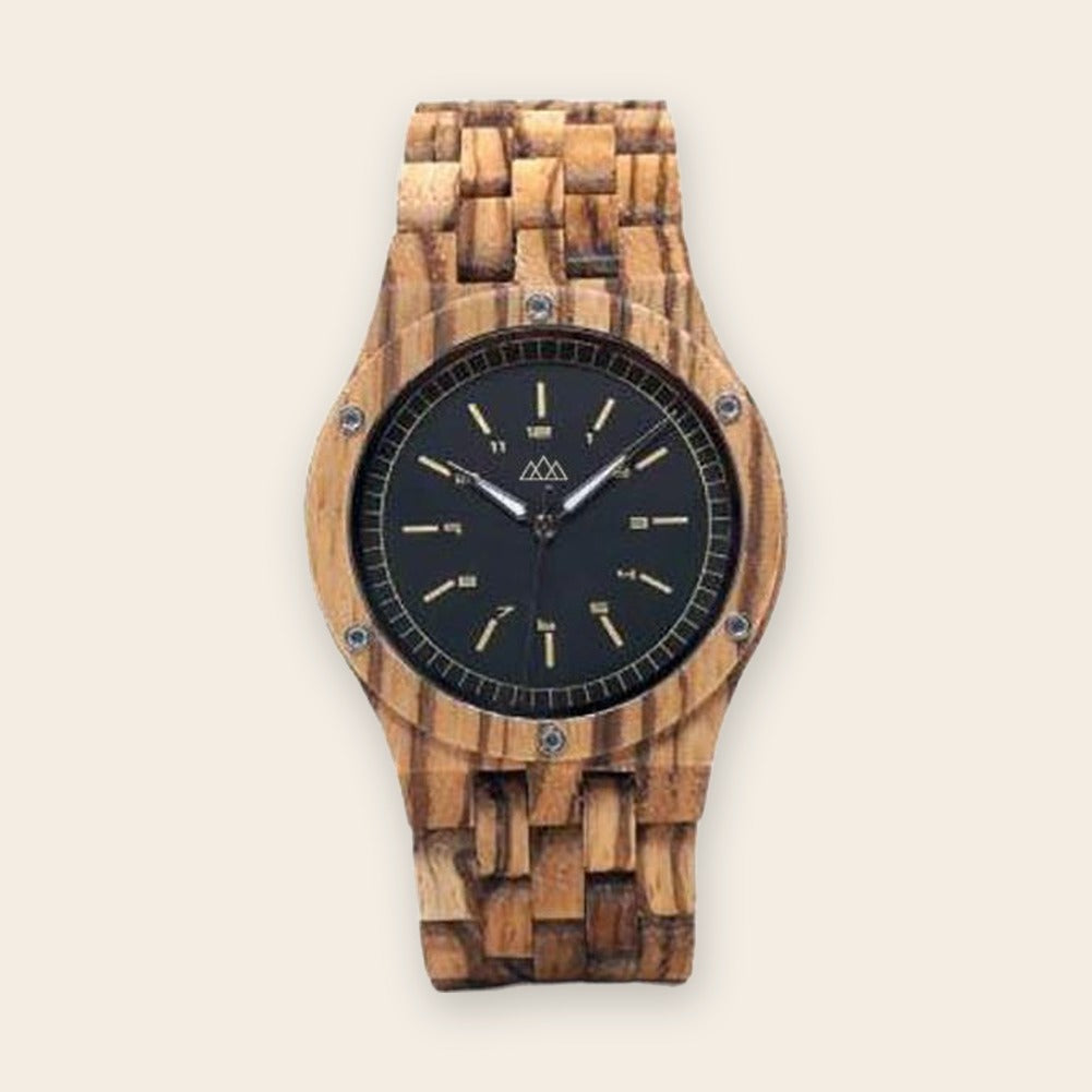 Montre en bois homme suisse Zebra Daily – The Wood Stock