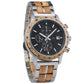 Montre en bois d'olivier homme Artio, vue 3 sur fond blanc