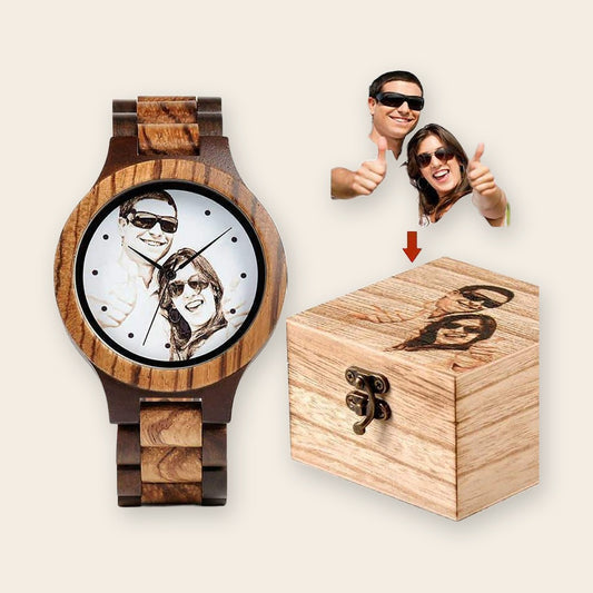 Montre en Bois Personnalisable avec Photo – The Wood Stock