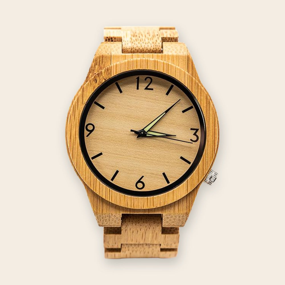 Montre en bois quartz Light Bamboo – The Wood Stock