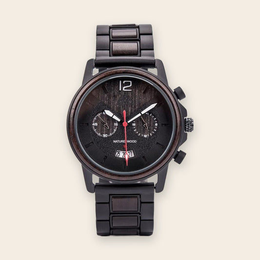 Montre en bois sport noire Indiana Black – The Wood Stock