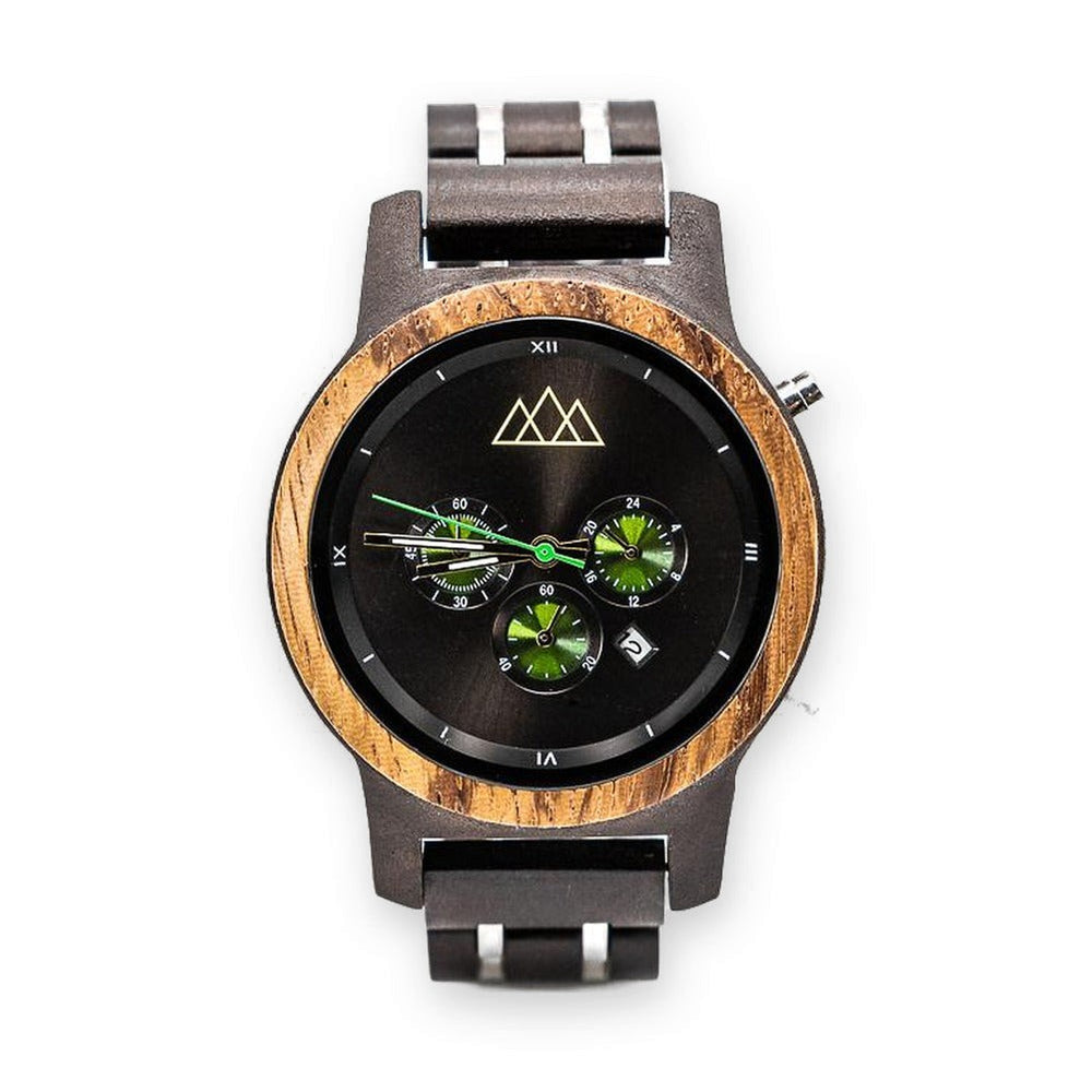 Montre en Bois Sport Verte - Outdoor Jungle