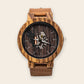 Montre bois squelette Dark Engraved – The Wood Stock