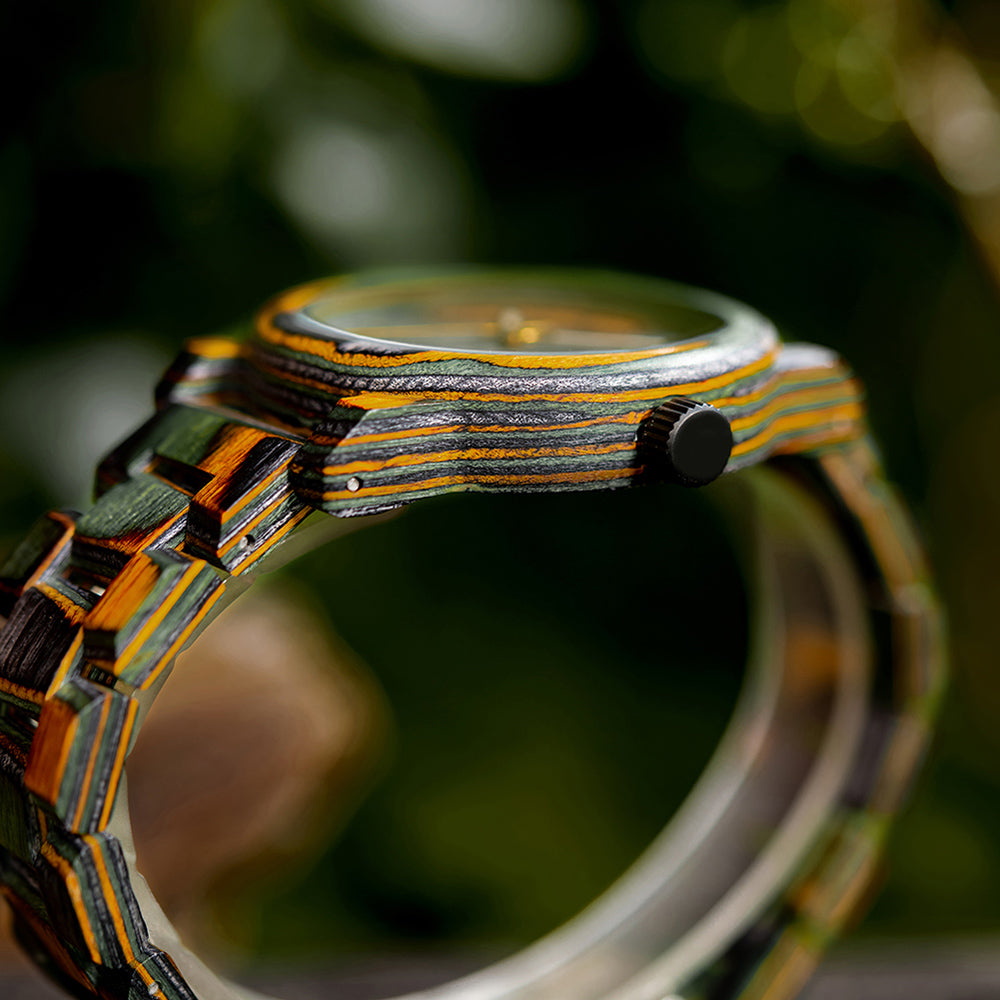 Montre bracelet en bois Verdiry en situation, photo 3