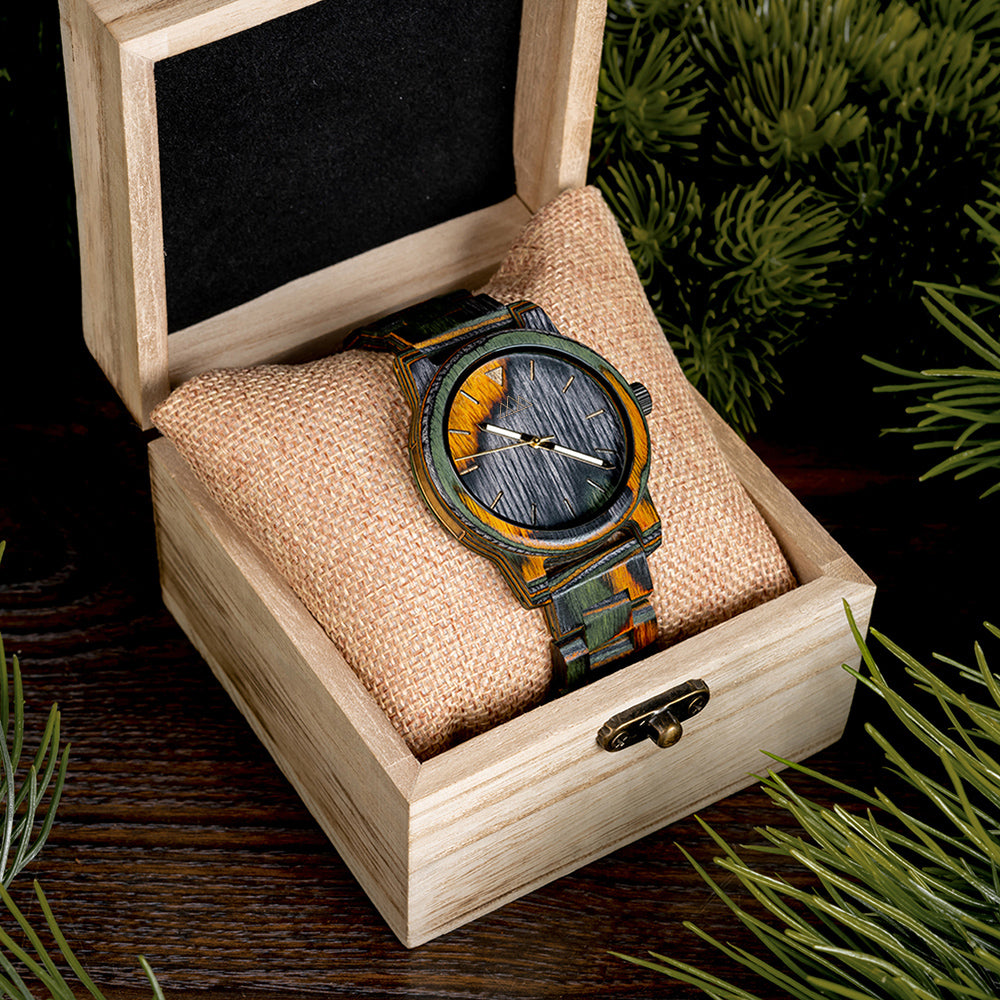 Montre bracelet en bois Verdiry en situation, photo 4