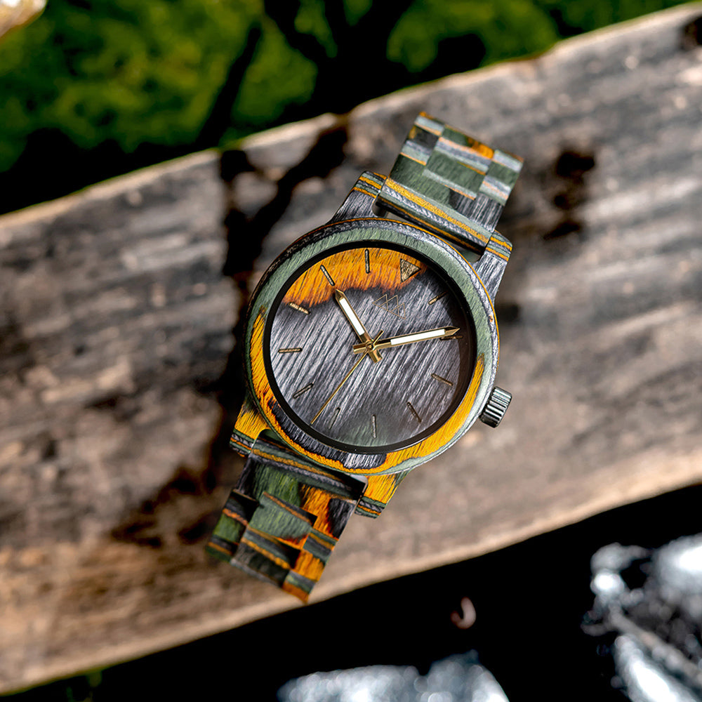Montre bracelet en bois Verdiry en situation