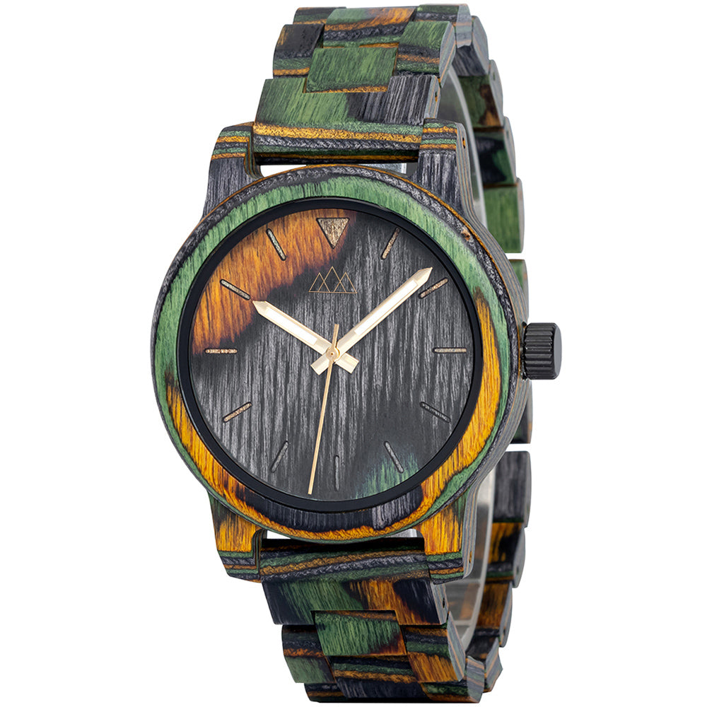 Montre bracelet en bois Verdiry, vue 2 sur fond blanc