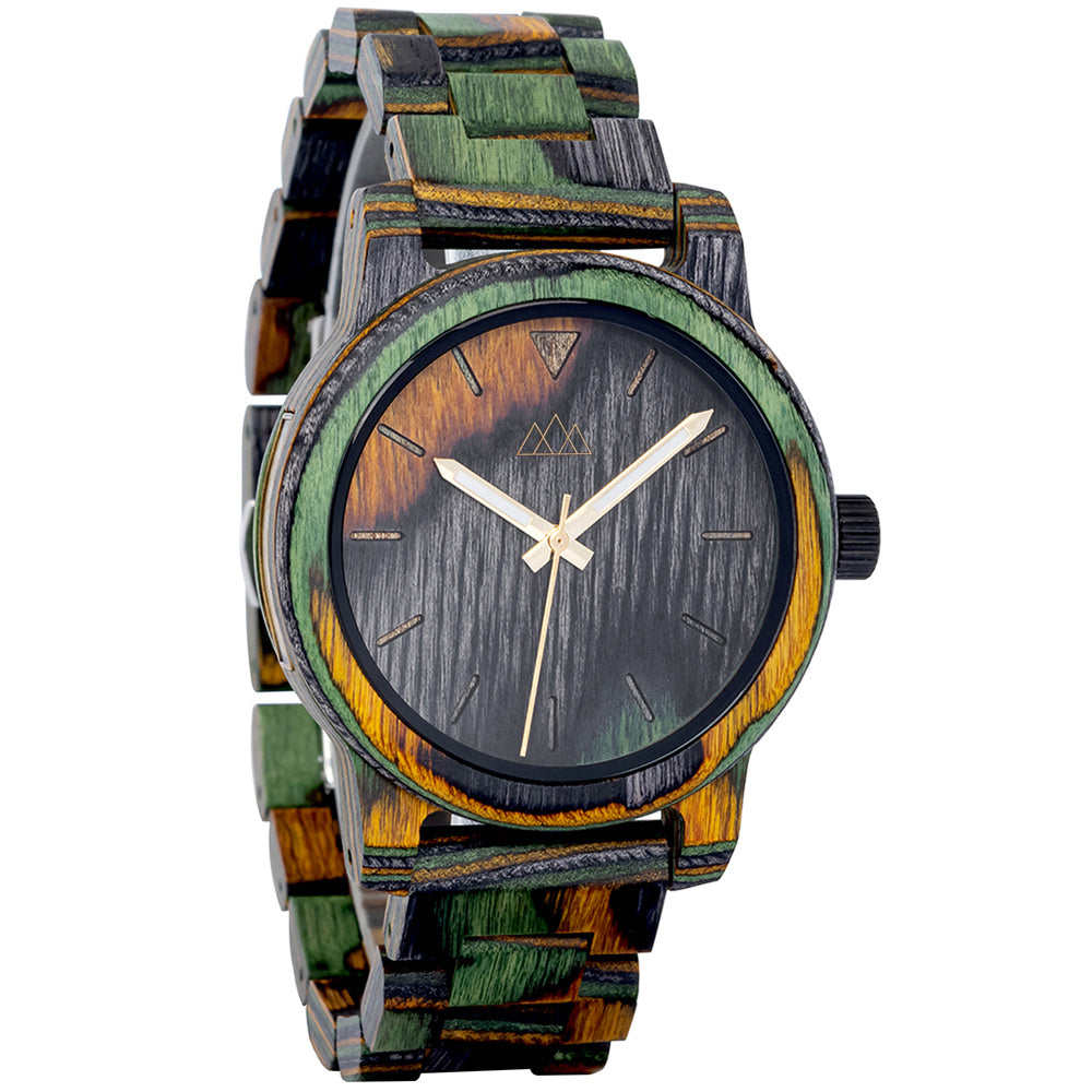 Montre bracelet en bois Verdiry, vue 3 sur fond blanc