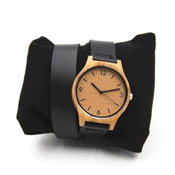 Montre en Bois Femme Noire - Heart Black - The Wood Stock