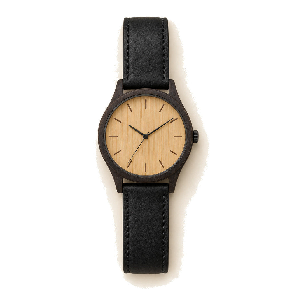 Montre en Bois Homme Gravée - Texte