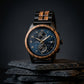 Montre en Bois Homme Gros Cadran - Zebra Abyss