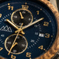 Montre en Bois Homme Gros Cadran - Zebra Abyss