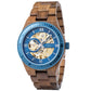 Montre mécanique automatique en bois Gareth, vue 2 sur fond blanc