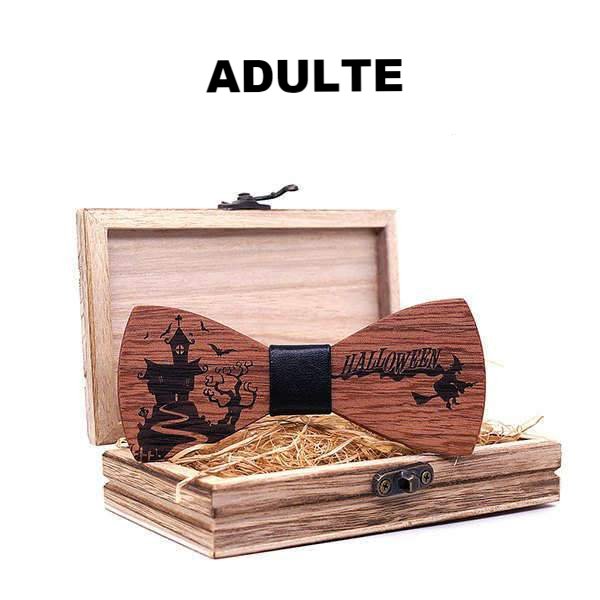 Noeud Papillon Bois - Halloween Adulte et Enfant - The Wood Stock