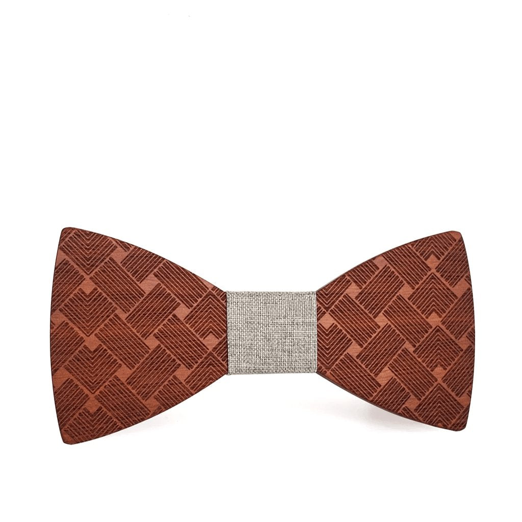 Noeud Papillon Bois - Herringbone - The Wood Stock